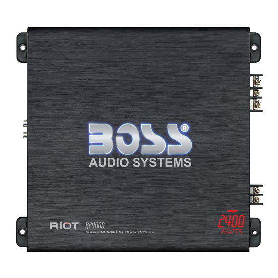 Boss Audio Systems R2400D User Manual