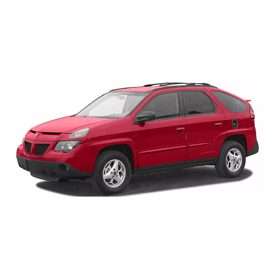 Pontiac 2004 Aztek Getting To Know Manual