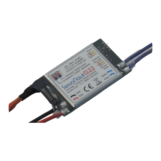 Servonaut G22 Quick Start Manual