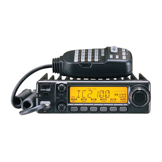 Icom IC-2100H Instruction Manual