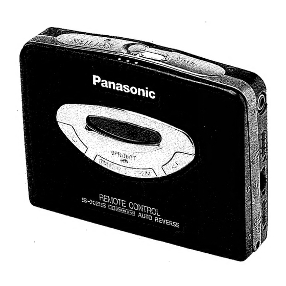 Panasonic RQ-X11 Manuals