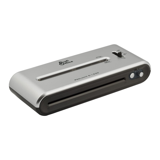 User Manuals: ProfiOffice Prolamic E1230 A4 Laminator