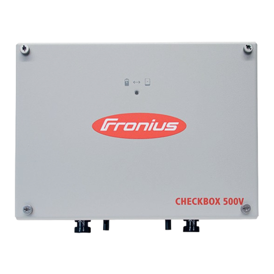 Fronius Checkbox 500V Installation Instructions Manual