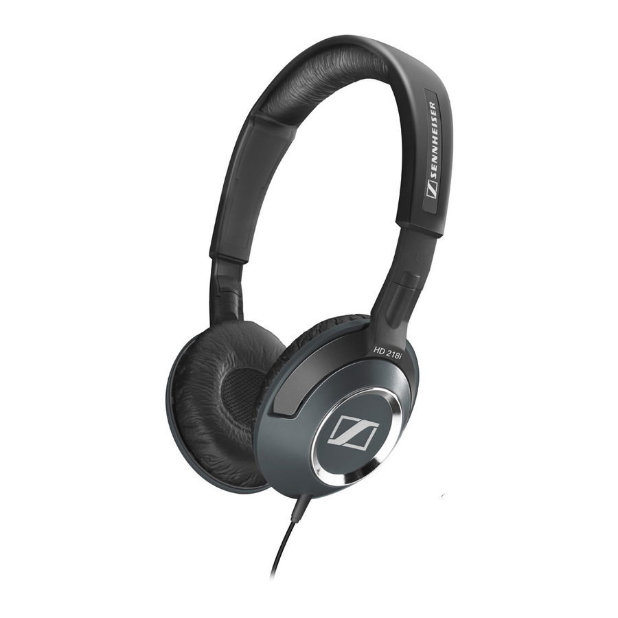 Sennheiser HD HD 218 Technical Data