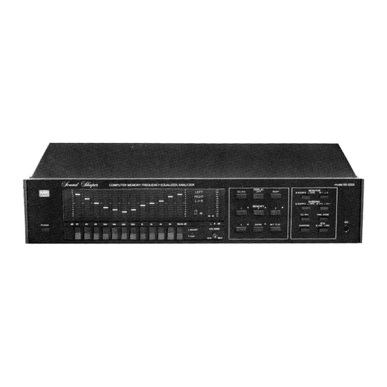 Sound Shaper SS-325X Owner's Manual