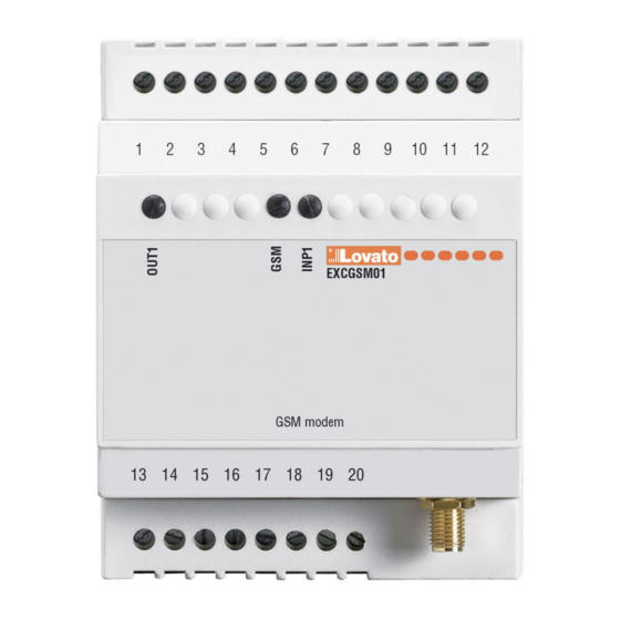 LOVATO ELECTRIC EXCGSM01 Instruction Manual