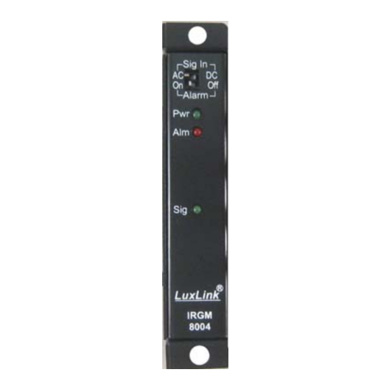 Luxlink IRGM-8004 Operating Instructions