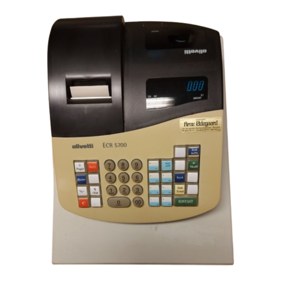 Olivetti ECR 5700 User Manual