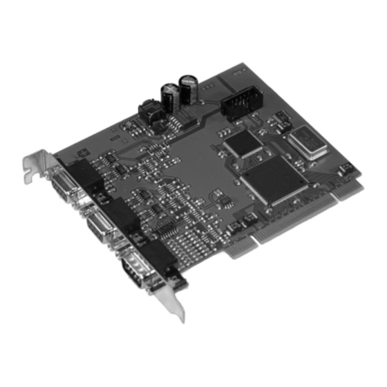 ERMA SSI 1417 Serial Card Manuals