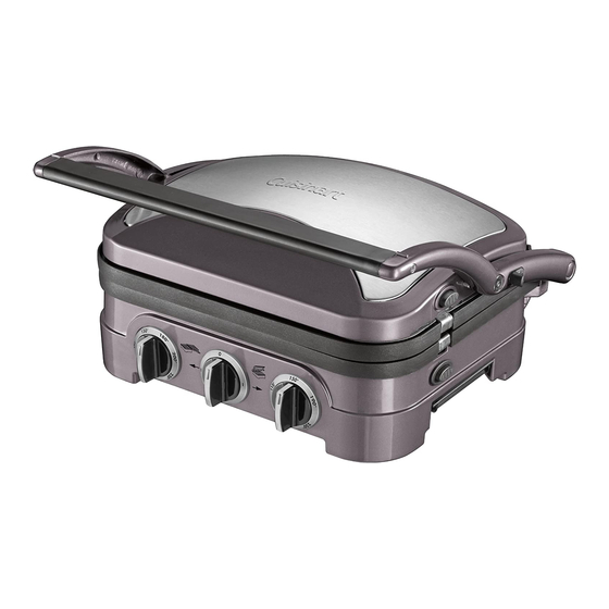 Cuisinart GRIDDLER GR40E Instructions Manual
