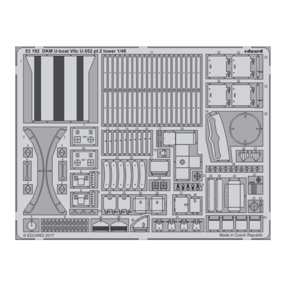 Eduard DKM U-boat VIIc U-552 pt.2 tower Assembly Instructions