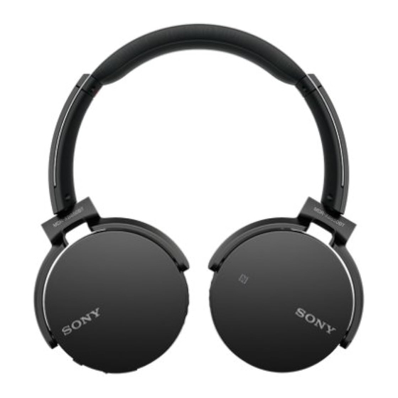 Sony MDRXB650BT Reference Manual