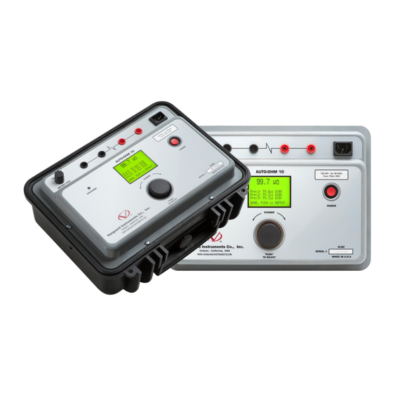 Vanguard Instruments Auto-Ohm 10 User Manual