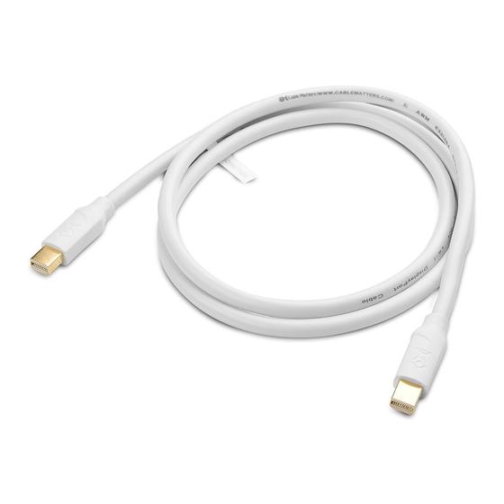 cable matters Mini DisplayPort Manual