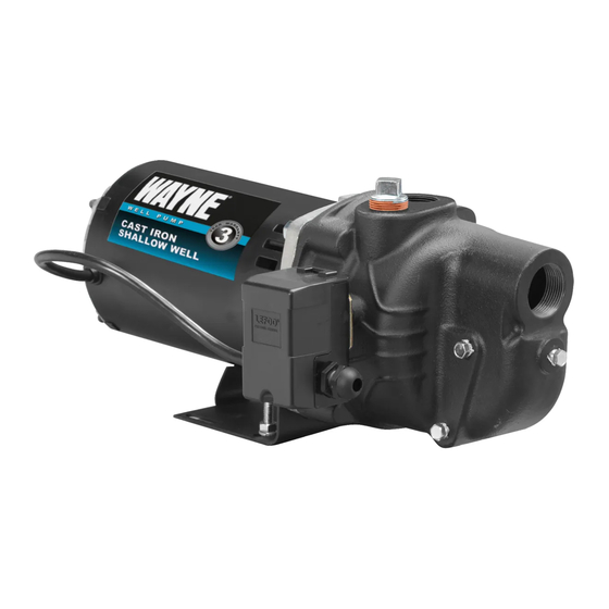 Wayne Jet Pump Water Systems Shallow Well Operating Instructions And Parts Manual