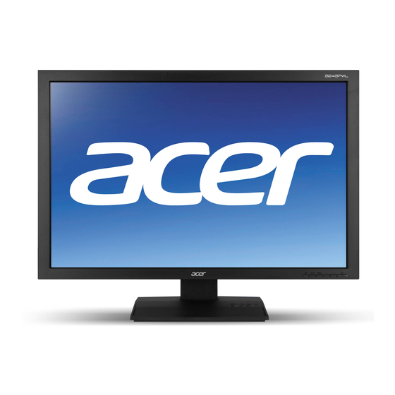 Acer B243PWL 24-Inch LED Monitor Manuals
