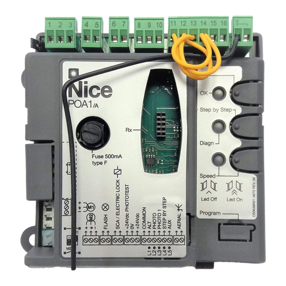 User Manuals: Nice POA1/A Control Board Gates