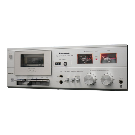 Panasonic RS-619 Operating Instructions Manual