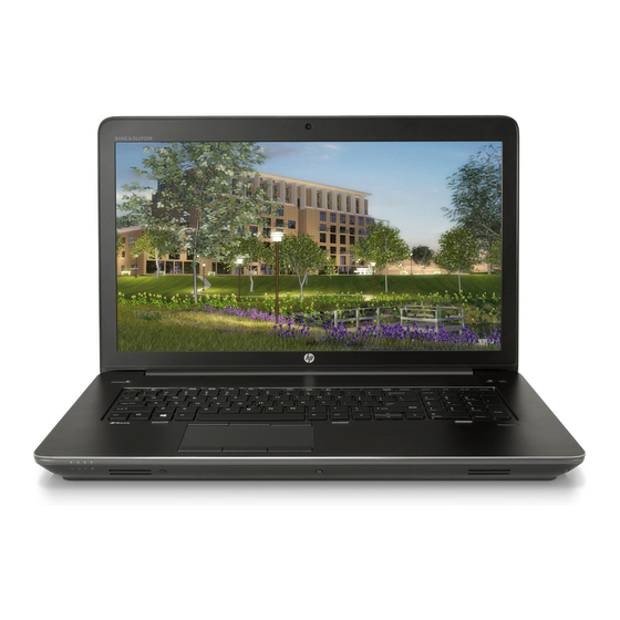 HP ZBook 17 G4 Mobile Workstation Maintenance And Service Manual