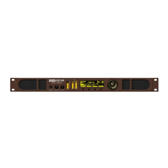 DEVA Broadcast DB3010 Maintenance And Operating Manual