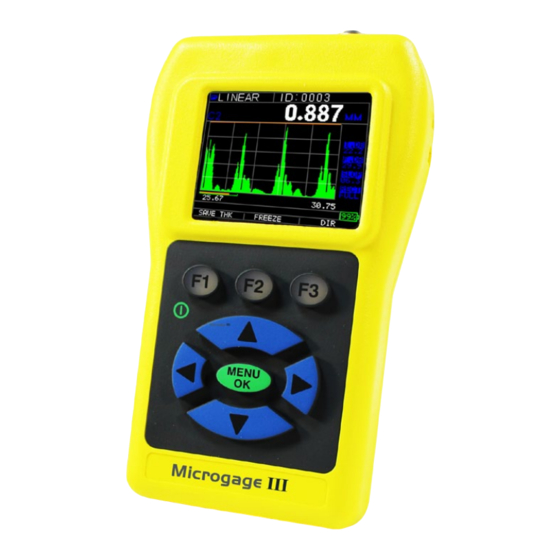 Sonatest Microgage III Series Quick Start Manual