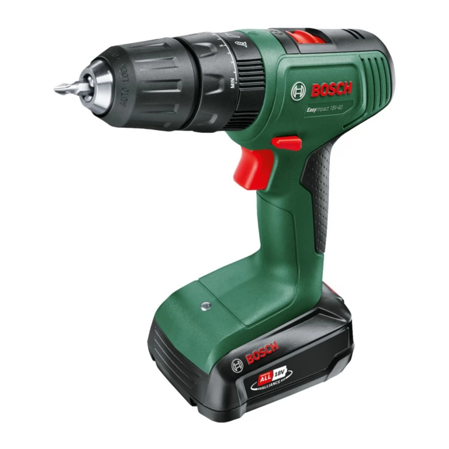 Bosch EasyDrill 18V-40, EasyImpact 18V-40 Manual