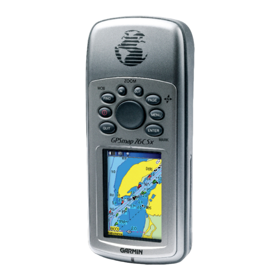 Garmin GPSMAP 76CSx Manual De L'utilisateur
