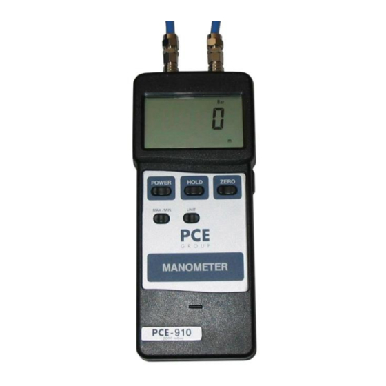 PCE Instruments PCE-910 Manual