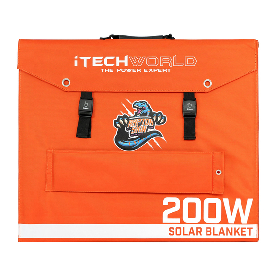 iTechworld SOLAR BLANKET 200W User Manual