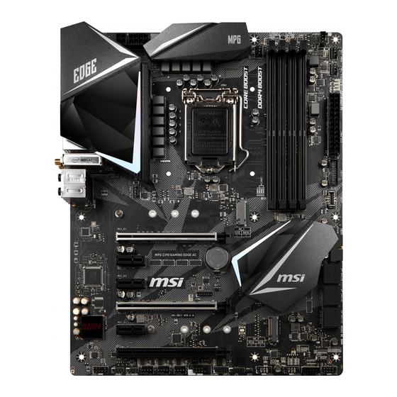 MSI MPG Z390 GAMING EDGE AC Quick Start Manual