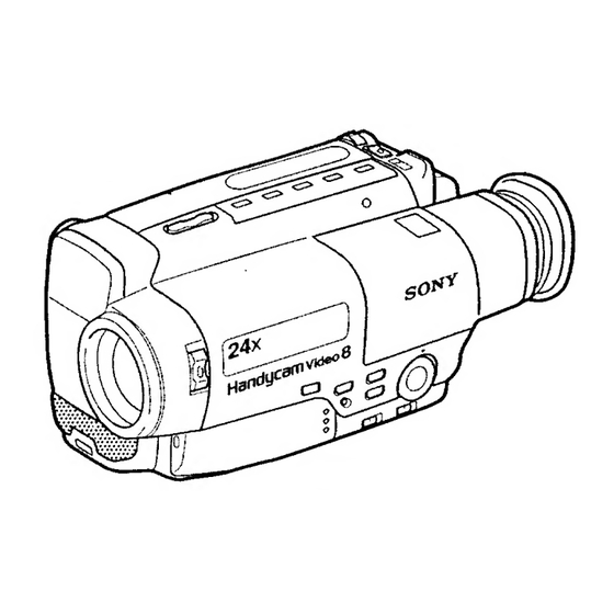 Sony Video8 Handycam CCD-TR78 Operation Manual