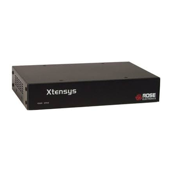 Rose electronics Xtensys Nstallation And Operations Manual