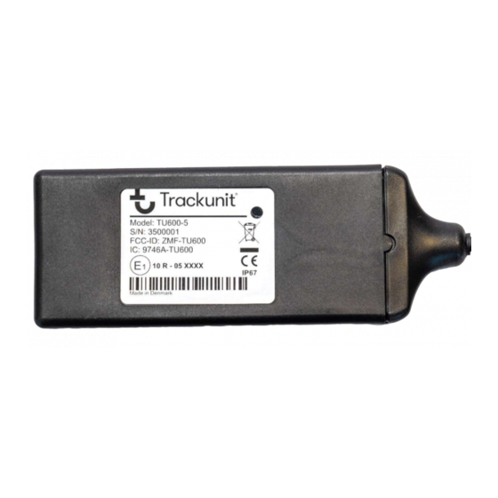 Trackunit TU600-x Short Manual