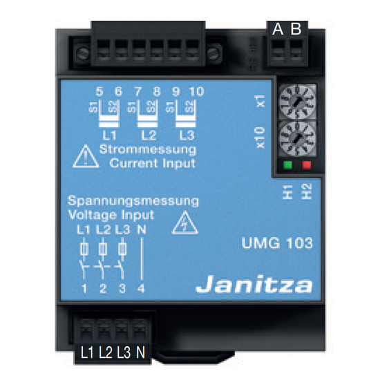janitza UMG 103UL Installation And Putting Into Service