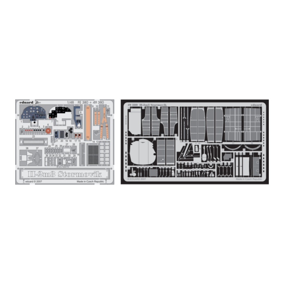 Eduard Il-2m3 Stormovik self adhesive Quick Start Manual