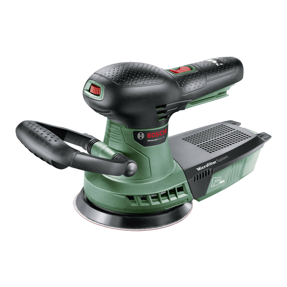 Bosch AdvancedOrbit 18 Orbit Sander Manuals