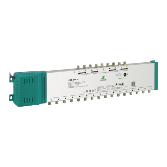Polytron Green Line PSG Series Operating Manual