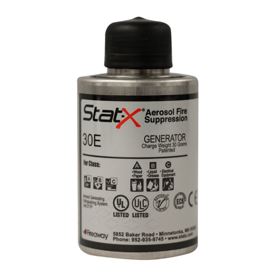 Stat-X 30E Owner's Manual