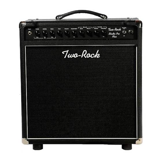 Two-Rock Studio Pro Plus 22 Owner's Manual