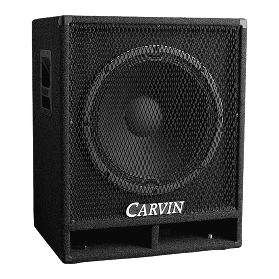 CARVIN RL118 Instructions
