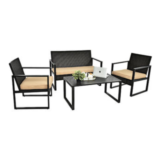 PATIOJOY GYM06499 Wicker Sofa Set Manuals