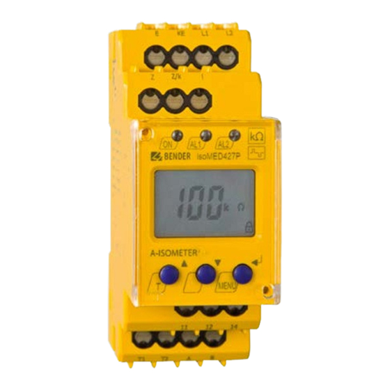 Bender ISOMETER isoMED427x-(PT) Quick Start Manual