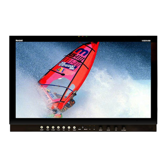 Marshall Electronics SD/HD Widescreen LCD Monitor V-R201P-AFHD Operating Instructions Manual
