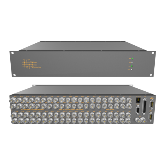 Matrix Switch Corporation MSC-V6416 Product Manual