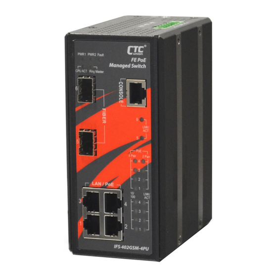 CTC Union IFS-402GSM-4PU Quick Installation Manual