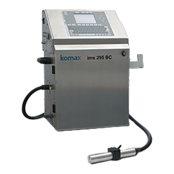 WIEDENBACH komax ims 295 Series Operating Manual
