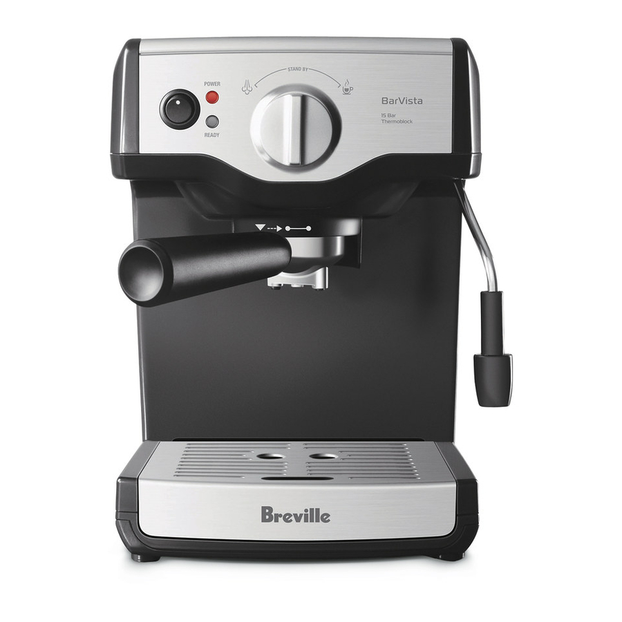 Breville BarVista BES200XL Instructions For Use Manual