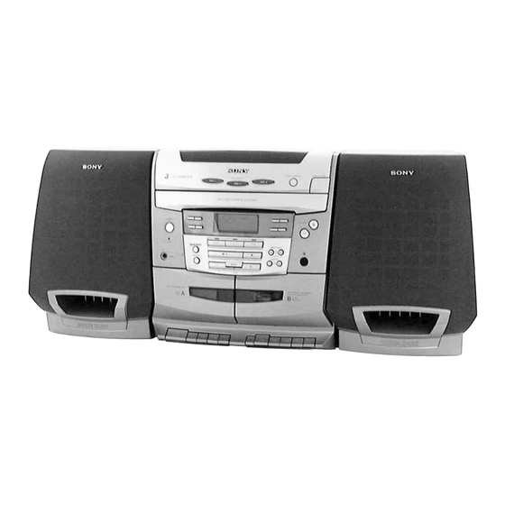 Sony CFD-C1000 Service Manual