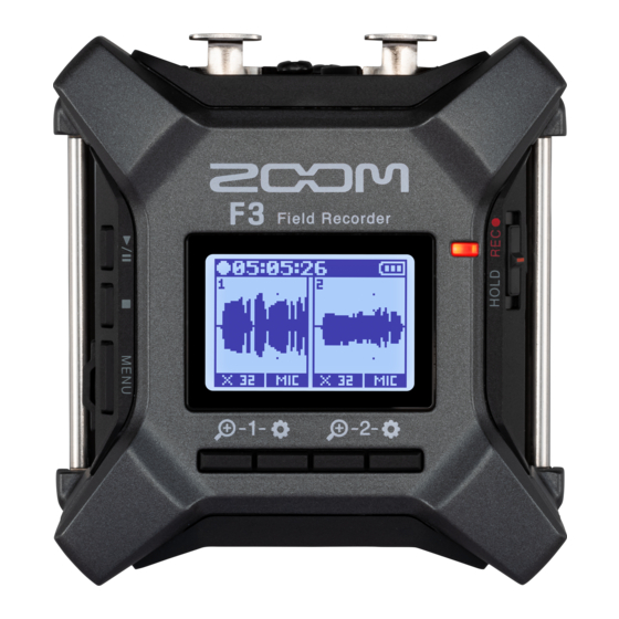 Zoom F3 Quicktour