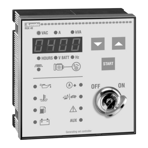 LOVATO ELECTRIC RGK40 Manual